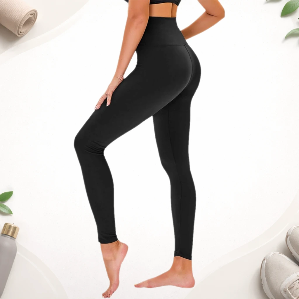 High-Waisted Yoga Leggings with Pockets, Full Length